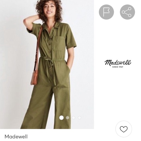 Madewell Pants - Madewell olive utility jumpsuit 4 nearly new!